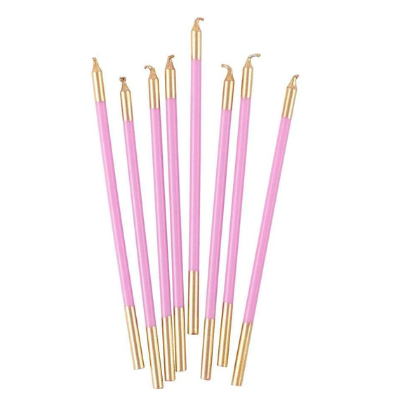 Candy Pink Slim Birthday Candle