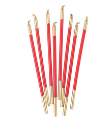  Red & Gold Slim Birthday Candle