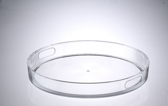 Round Acrylic Tray With Handles