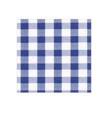  Blue Gingham Cocktail Napkin