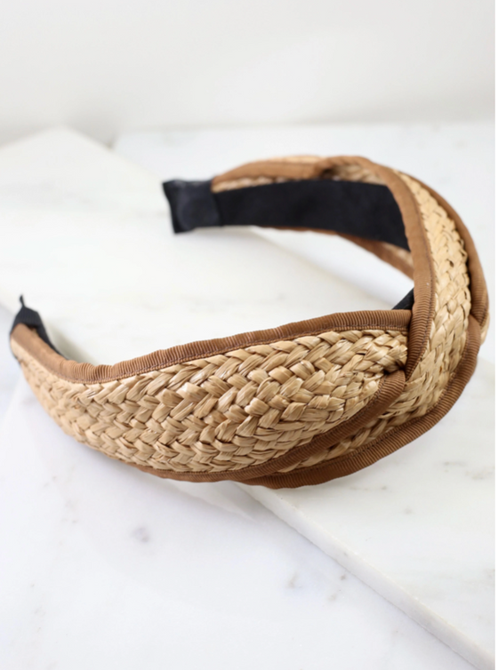 Tan Terrance Woven Headband